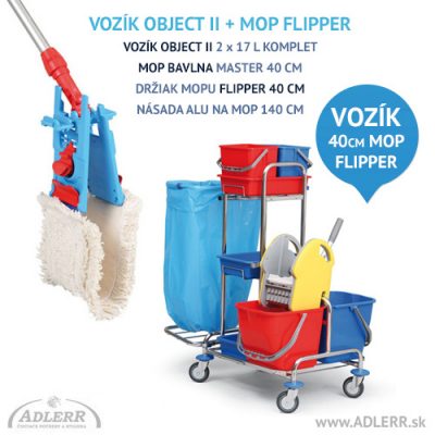 Sada na čistenie - vozík s mopom 40cm